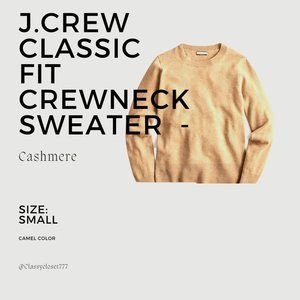 J.Crew Classic  Fit Crewneck Sweater  -  Cashmere
